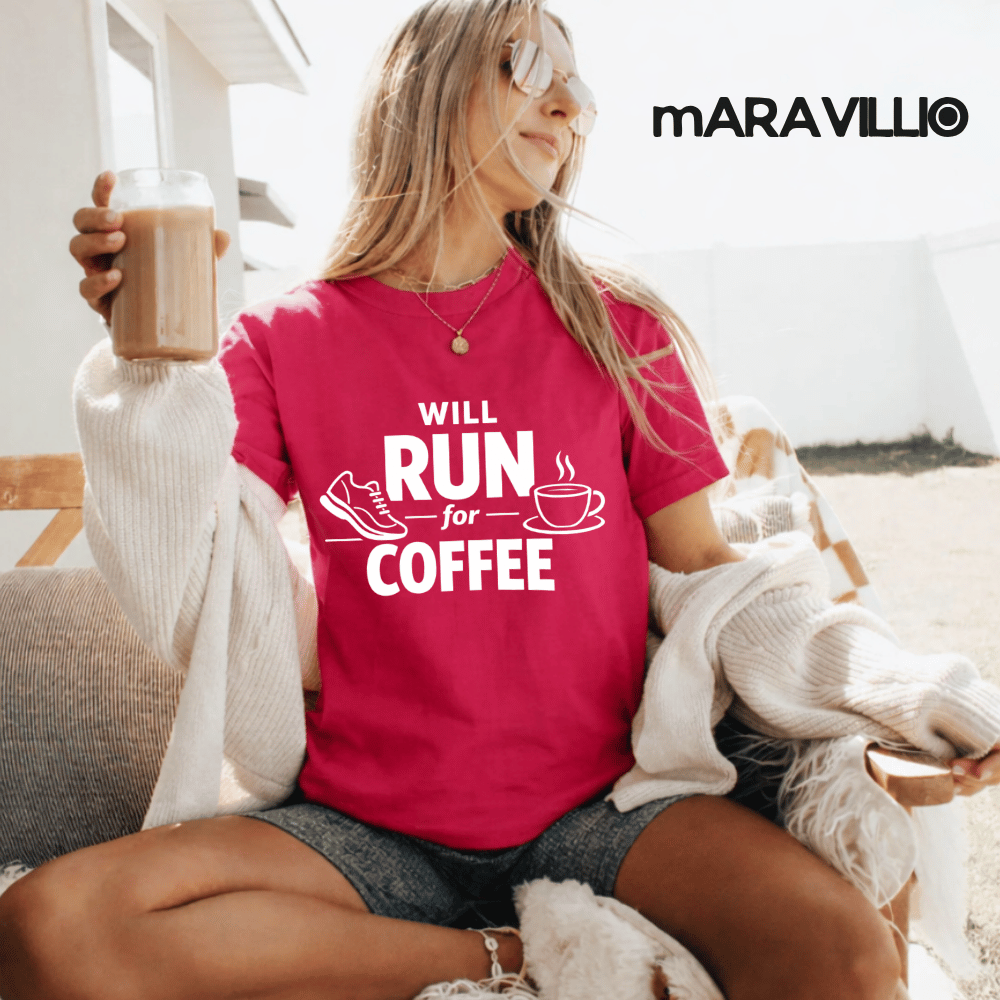 Will Run For Coffee PNG: funny running coffee lover png graphic design (Digital Download)