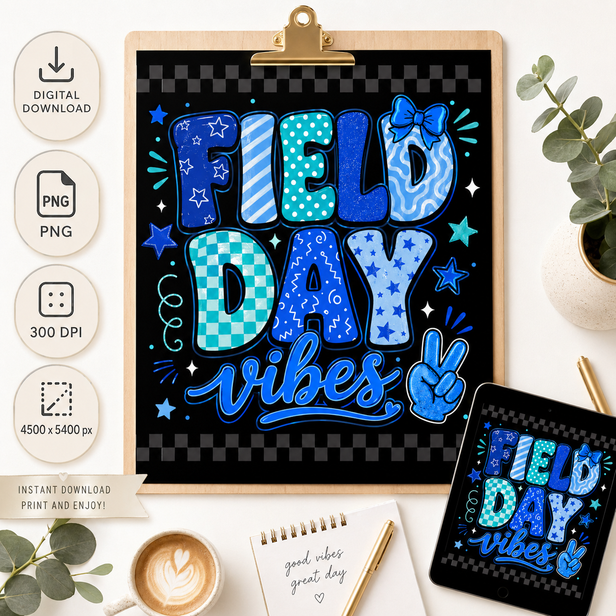 Field Day Vibes PNG SVG Teacher Student School Games Cut File