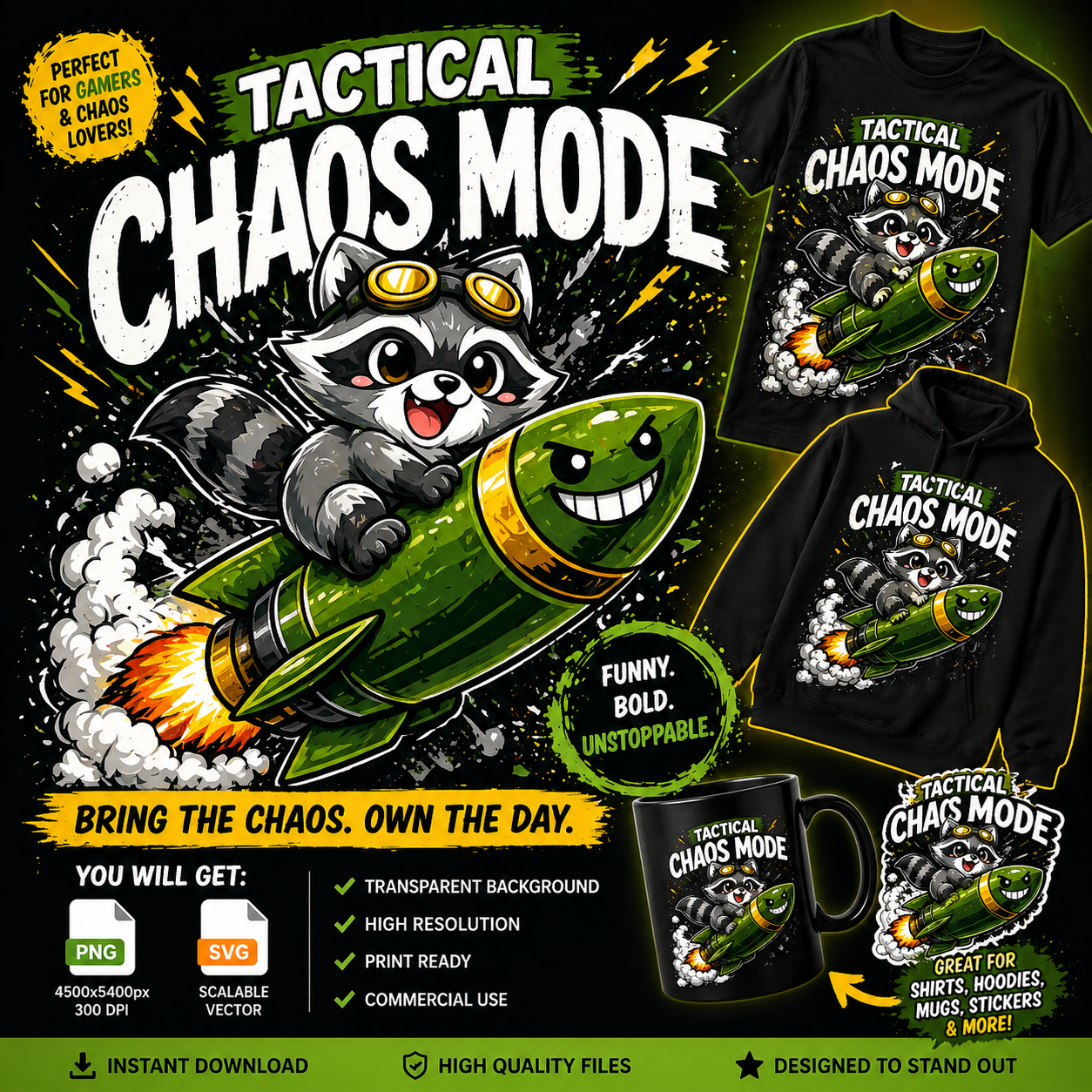 Weaponized Autism Raccoon PNG: funny raccoon meme neurodivergent png chaotic humor ironic design (Digital Download)
