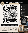 🐾 Coffee and Doodles – Digital Download (PNG & SVG)