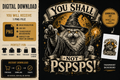 You Shall Not PSPSPS Funny Wizard Cat PNG – Fantasy Meme Digital Download